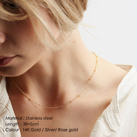 Collier EMANCO superposé structuré couleur or en acier inoxydable pour femme, bijoux de fiançailles, bureau/carrière, géométrique, dropshipping