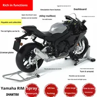 Modèle de moto Yamaha R1M en métal, extra large, à l'échelle 1:5, avec simulation dynamique de pulvérisation de feu électrique, ornement de bureau