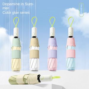 Colección Creativa de Festivales Sombrilla Triple Automática, Sombrilla Personalizable con Pegamento de Color, Regalos de Negocios, Paraguas Soleado Clásico - Product Image 1