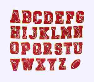 Patchs thermocollants en chenille à bordure dorée pailletée de 7,5 cm/3 pouces, lettres et chiffres pour football, basketball, baseball, softball, rugby - Product Image 6