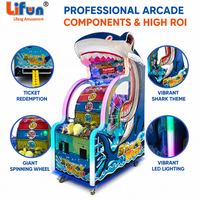 LIFUN Shark Wheel, machine de jeu d'arcade à monnayeur, jeu de roue à tickets à un joueur pour centre de divertissement familial