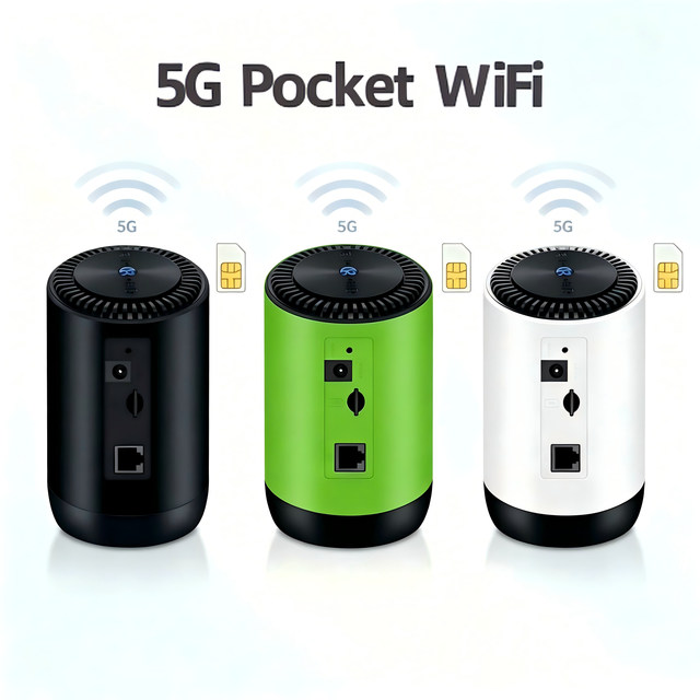 Travel Mini 5G CPE WiFi6 1200Mbps Dual Band ESIM Nano SIM RJ45 Gigabit Port Hostel Backpacker Lodge Dormitory 5G Router