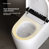 Nouvelle conception de toilette intelligente à petit volume et gain de place avec chasse automatique et siège chauffant, toilettes avec télécommande pour salle de bain