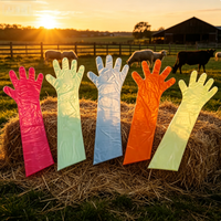 Gants vétérinaires jetables de 90 cm, manchons de protection longs de 90 cm pour le diagnostic et les soins d'urgence des animaux hors site