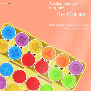 <span class=keywords><strong>Juego</strong></span> de Huevos Inteligentes para Emparejar, Huevos Artificiales Desmontables con Reconocimiento de Formas, Juguetes para Bebés, Rompecabezas de Tráfico - Product Image 3