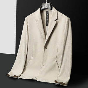 Nuovo arrivo <span class=keywords><strong>Blazer</strong></span> Casual elasticizzato <span class=keywords><strong>Slim</strong></span> per giacca estiva monopetto da <span class=keywords><strong>uomo</strong></span> leggero - Product Image 1