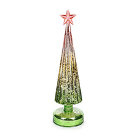 Vase de table en verre en forme de sapin de Noël de style campagnard français, fait main, écologique, décoration d'intérieur, disponible en plusieurs tailles, grande capacité