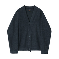 Cardigan en tricot confortable pour homme, col en V, couleur unie, grande taille, style décontracté, fabriqué par le fabricant