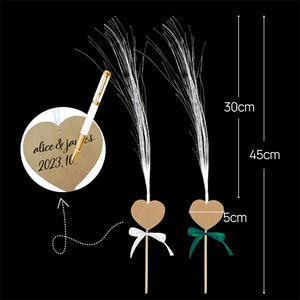 أعواد مضيئة على شكل قلب للحفلات والأعراس بالجملة، عصي LED بيضاء من الألياف البصرية للحفلات النيونية وإضاءة الحفلات - Product Image 2