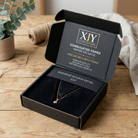 Boîte d'expédition en carton ondulé personnalisée XJY avec mousse pour emballage de colliers et bijoux