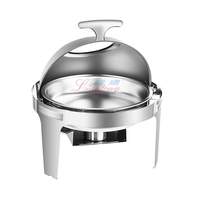 Réchaud de buffet moderne de luxe en argent ou en or en acier inoxydable 201 pour hôtels restaurants