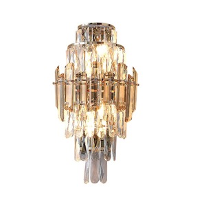 โคมไฟติดผนังคริสตัลหรูหราสำหรับห้องนอนและฉากหลังทีวี ตกแต่งห้องนั่งเล่นสไตล์ข้ามพรมแดน โคมไฟข้างเตียงขนาดใหญ่สำหรับวิลล่าจงซาน - Product Image 2