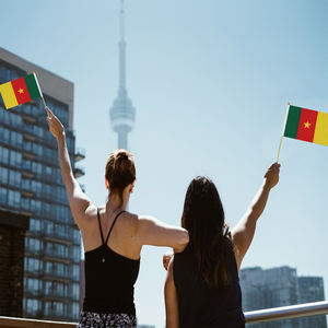 Impresión digital personalizada Camerún Country Stick Bandera de mano para deportes - Product Image 4