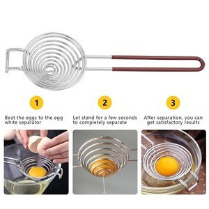 New Eggs Yolk Separator Whites Eggs Splitterstainless Steel White Separator Spiral Long Handle <b>Kitchen</b> <b>Gadgets</b> <b>Tool</b> - Product Image 2