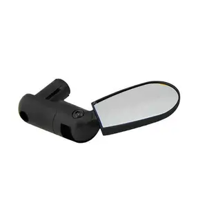 Rétroviseur réglable en plastique, 2 pièces, miroir arrière en plastique transparent, ajustement universel, pièces de vélo, vtt, plus lisse, noir