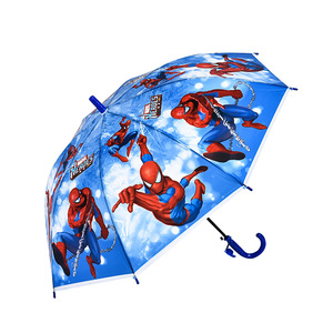 Parapluies pour enfants en plastique avec poignée, 19 pouces, 8K POE, en gros, pas chers, en forme de J, droits, imprimés de dessins animés avec sifflet - Product Image 2