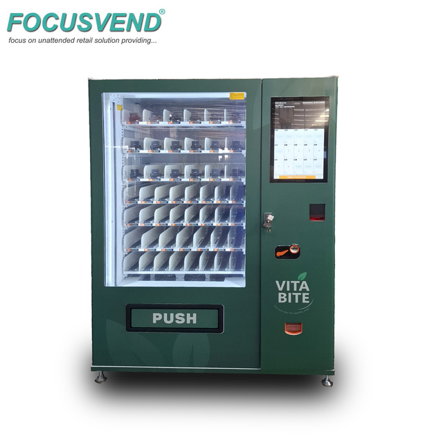 Interactive Smart Vending Machine with Touch Display Offers Cold Beverages & Fresh Snacks Extra-Large Capacity
