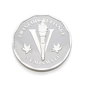 Monedas de Plata AG999 con Diseño 2D + 3D de Antorcha y Flor, Sin Cantidad Mínima de Pedido, Monedas de Oro Antiguas Personalizadas en Bolsa OPP para Comprar - Product Image 1