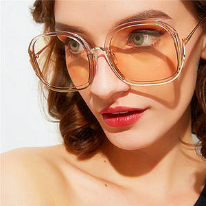 Nouvelles Lunettes de Soleil Carrées Rétro pour Femmes 2019 avec Logo Personnalisé, Monture Transparente Large, Protection UV400, Demi-Monture Oculos - Product Image 1
