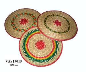 Wholesales Woven Cup <b>Coasters</b> With Holder <b>Set</b> Natural Rattan <b>Placemats</b> Rattan Table Mats for Dinning Room - Product Image 6