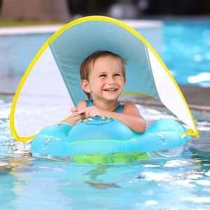 Flotteur <span class=keywords><strong>de</strong></span> natation gonflable pour bébé Anneau couché avec pare-soleil Flotteur <span class=keywords><strong>de</strong></span> natation pour bébé Flottant pour enfants - Product Image 5