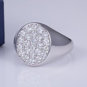 Bague signet en or 18 carats MS-521 personnalisée avec diamant de laboratoire HPHT de 2,3 mm - Product Image 4