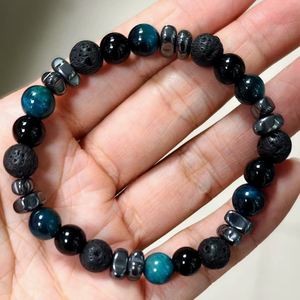 Bracelet en pierres naturelles de style bohème avec perles polies de 8 mm pour homme, à porter au quotidien - Product Image 2