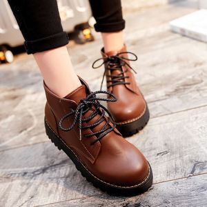 Botas de Mujer Populares de Estilo Occidental con Cordones, Suela Gruesa, Tacón Cuadrado, Punta Redonda y Ajuste Delgado - Product Image 2