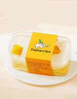 Boîte à biscuits carrée scellée transparente Hotsell Durable utilisant l'emballage en plastique de gâteau de dessert de tiramisu de boîte à pâtisserie de rectangle clair