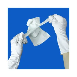 고탄성 12 "흰색 클린룸 장갑 (클래스 1000) 정전기 방지 니트릴 작업 안전 클린룸용 12 인치 흰색 장갑