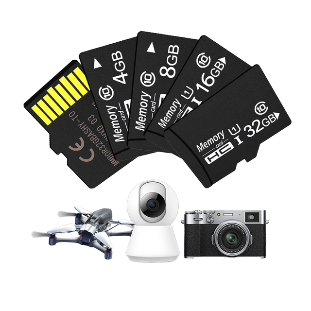 High-Speed Class4/10 4G/8G Plastic TF/SD Memory Card 128GB/2GB Black Advertising Navigation Photography Mobile Phone Storage