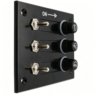 Panneau de commutation à bascule SPST 3/6 voies DC12V ON-OFF avec porte-fusible, tableau de commande de circuit pour camion, moto, bateau, camping-car