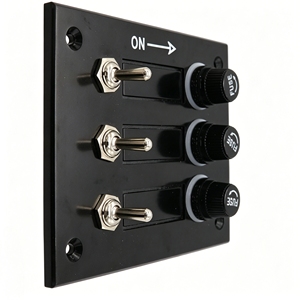 Panel de interruptores de palanca SPST de 3/6 vías DC12V ON-OFF con portafusibles, tablero de control de circuito <span class=keywords><strong>para</strong></span> camión, motocicleta, barco, RV - Product Image 2