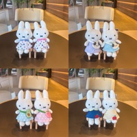 Pendentif en peluche lapin Miffy de 16 cm, petit lapin blanc, poupée pour machine à griffes, porte-clés, pendentif de sac, cadeau pour couple, vente chaude en gros