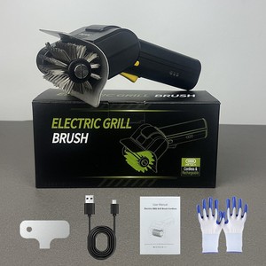 Brosse de nettoyage électrique pour <span class=keywords><strong>barbecue</strong></span>, puissante, en acier inoxydable, avec tampon à récurer à fil métallique haute performance, avec verrou de sécurité - Product Image 3