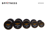 Vente en gros, équipement de gymnastique, Fitness, personnalisation, poids gratuits, équipement de gymnastique, Fitness, uréthane noir, ensemble d'haltères ronds