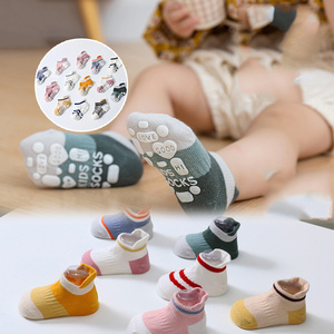 ถุงเท้าเด็กผ้าฝ้ายกันลื่นสำหรับฤดูใบไม้ผลิฤดูร้อนถุงเท้าเด็กวัยหัดเดินพื้นยางสำหรับเด็กแรกเกิด - Product Image 4