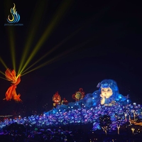 Lanterne LED géante 3D personnalisée en forme de fille anime, étanche, en soie, pour la décoration des festivals chinois en extérieur et parcs