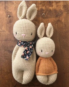 C'dear Ensemble de brosses de bain pour bébé en coton 100% biologique, jouet hochet et anneau de dentition lapin, coffret cadeau nouveau-né avec boîte cadeau - Product Image 4