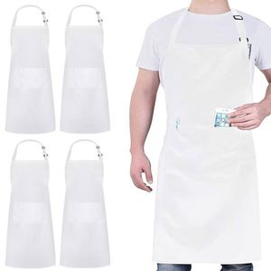 Custom Logo Water-Repellent <b>Kitchen</b> <b>Apron</b> Polyester Cotton Adjustable Buckle Work Bib for Restaurant Cafe Barista Server Unisex - Product Image 1