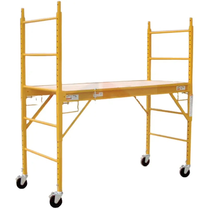 Adjustable Mobile Steel Frame Scaffolding with casters