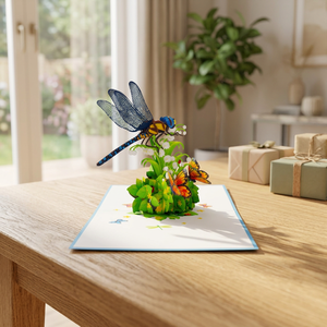 Meilleure vente libellule 3D papier fait main artisanat mignon Animal Style Pop carte Vietnam découpé au laser artisanat floral haut tendance - Product Image 2