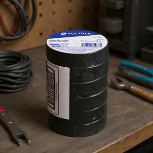 Ruban isolant électrique Volteck MV-33 noir, 18 mètres, PVC, caoutchouc adhésif, pour applications à haute température jusqu'à 500 °F - Product Image 2