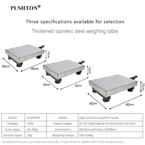 ميزان صناعي رقمي بسعة 100 كجم، منصة وزن من الفولاذ الكربوني، نوع ضغطي للتركيب - Product Image 6