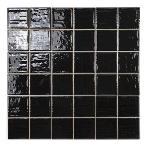 Carrelage pré-découpé Boston Black 20x20, carrelage mural et de sol en céramique 10x10 - Product Image 2
