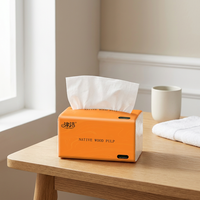 Mouchoirs en papier doux orange 5 plis, papier toilette blanc pour la maison, le bureau et l'hôtel