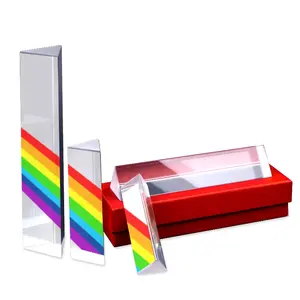 Vetro ottico 30 60 prisma a 90 gradi prisma triangolare prisma di cristallo trasparente trasparente