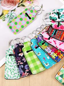 Llaveros de Neopreno con Correa para la Muñeca, Porta Lápiz Labial, Bolsa para Bálsamo Labial, Colores Vibrantes para Niñas y Mujeres - Product Image 4