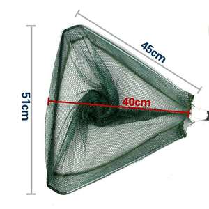 Filet d'atterrissage télescopique <span class=keywords><strong>automatique</strong></span> à trois sections en alliage d'aluminium avec filet de pêche pliable à poche à tête triangulaire - Product Image 4