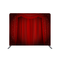 Housse de coussin en tissu tendu, housse de coussin gonflable, rideaux de couverture pour cabine photo, supports de toile de fond portables en tissu tendu pour cabine photo